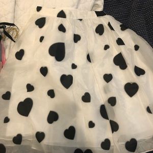 JCrew Organza heart skirt